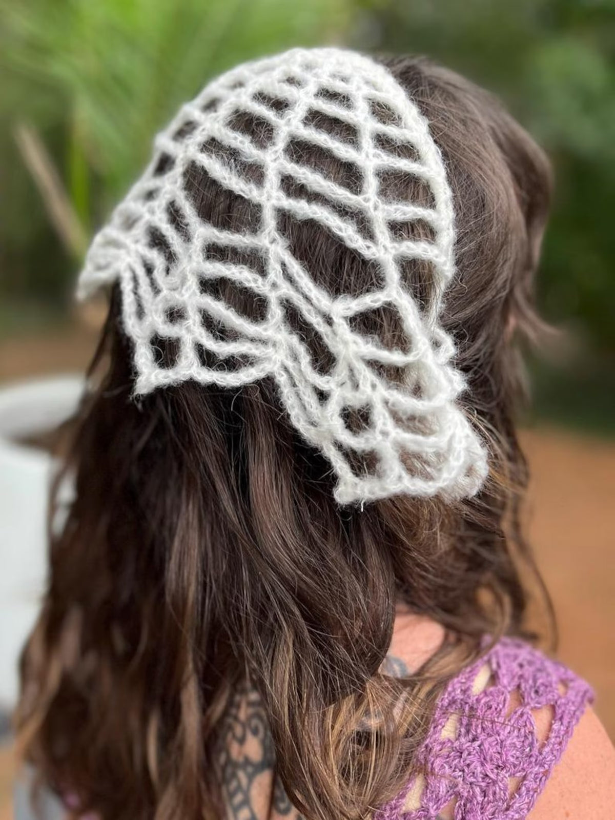 Cobweb Whisper Hair Wrap Crochet Pattern
