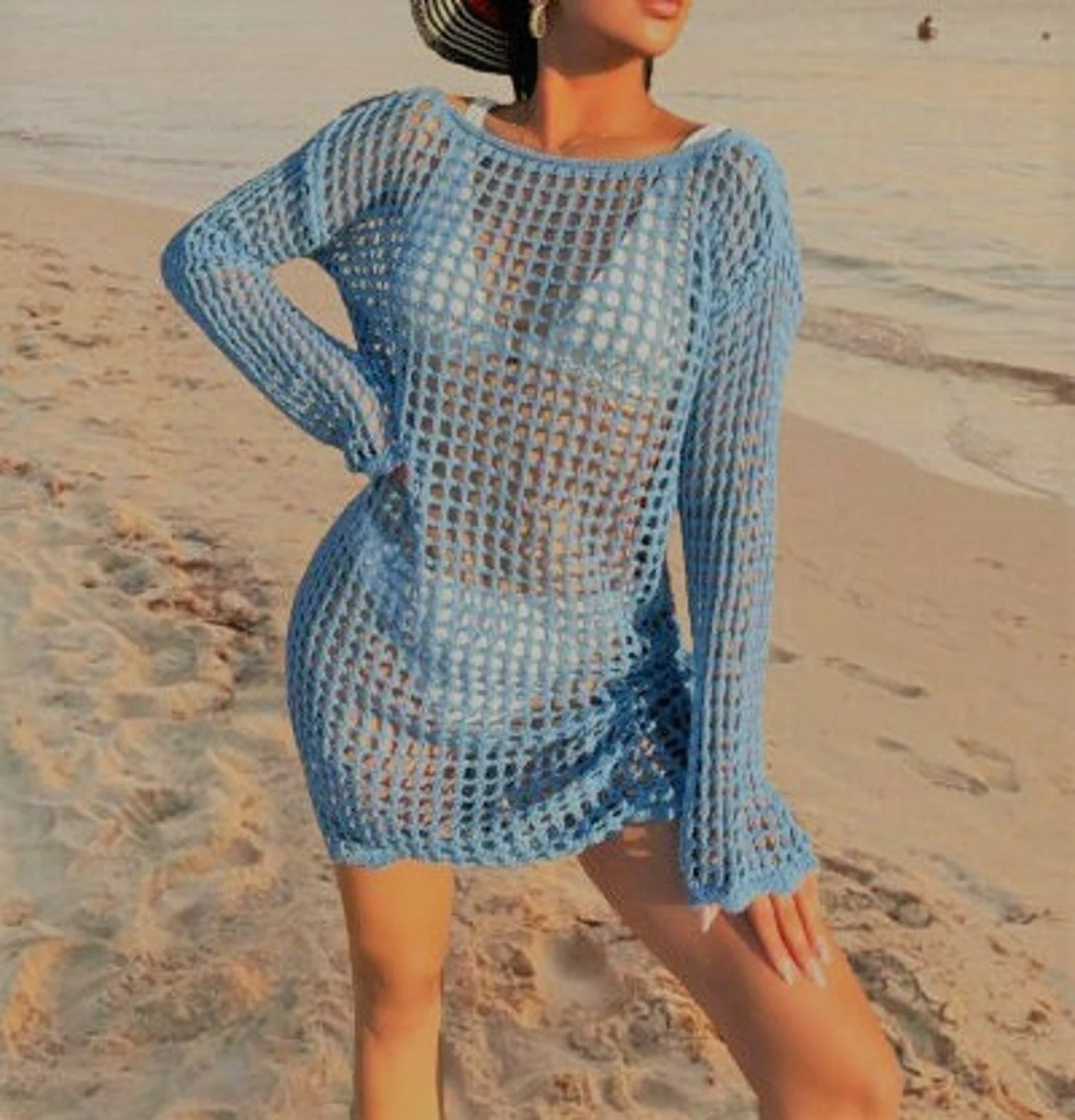 Sunlit Mesh Coverup Crochet Pattern