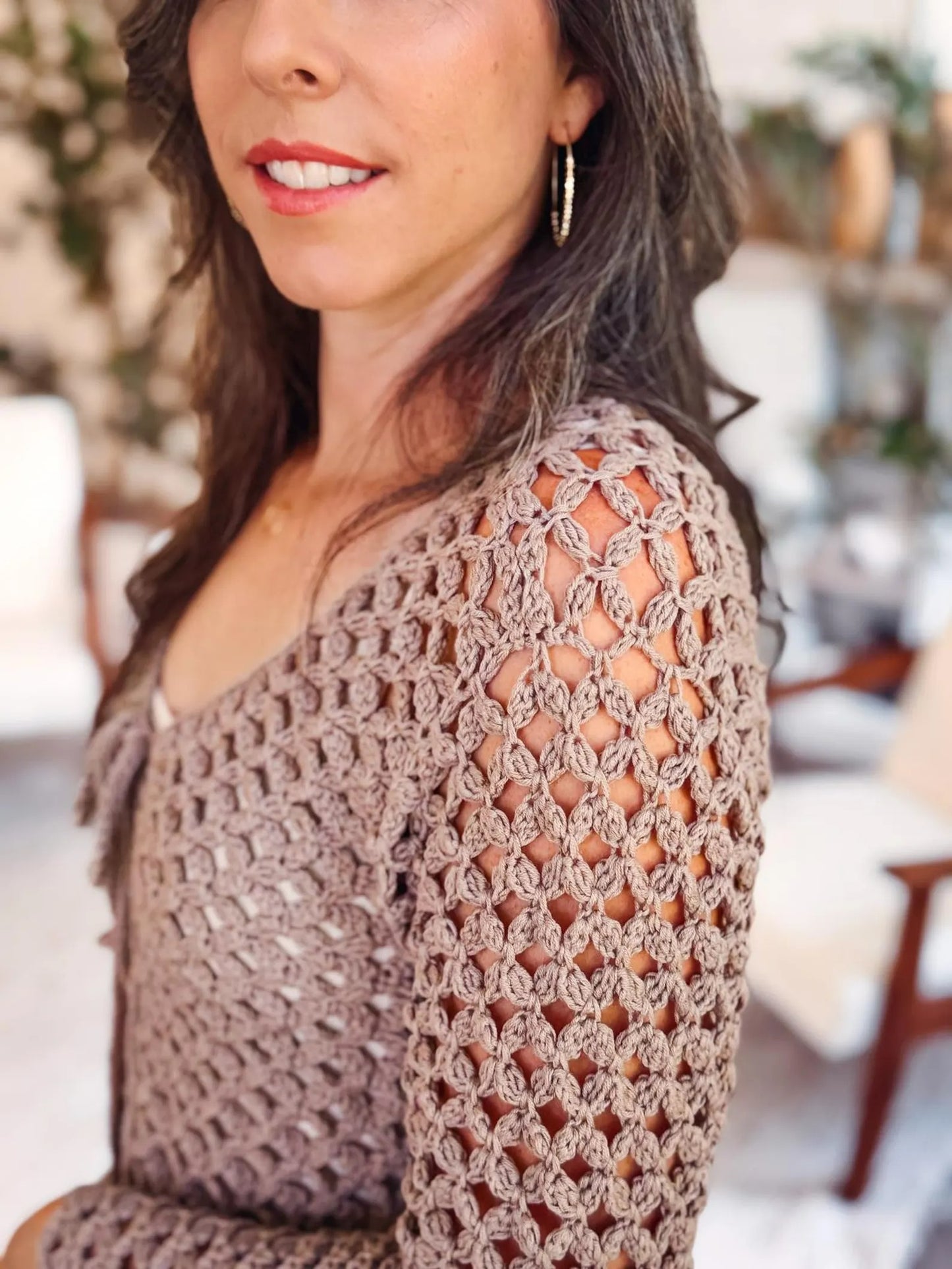 Classic Laced Cardigan Crochet Pattern