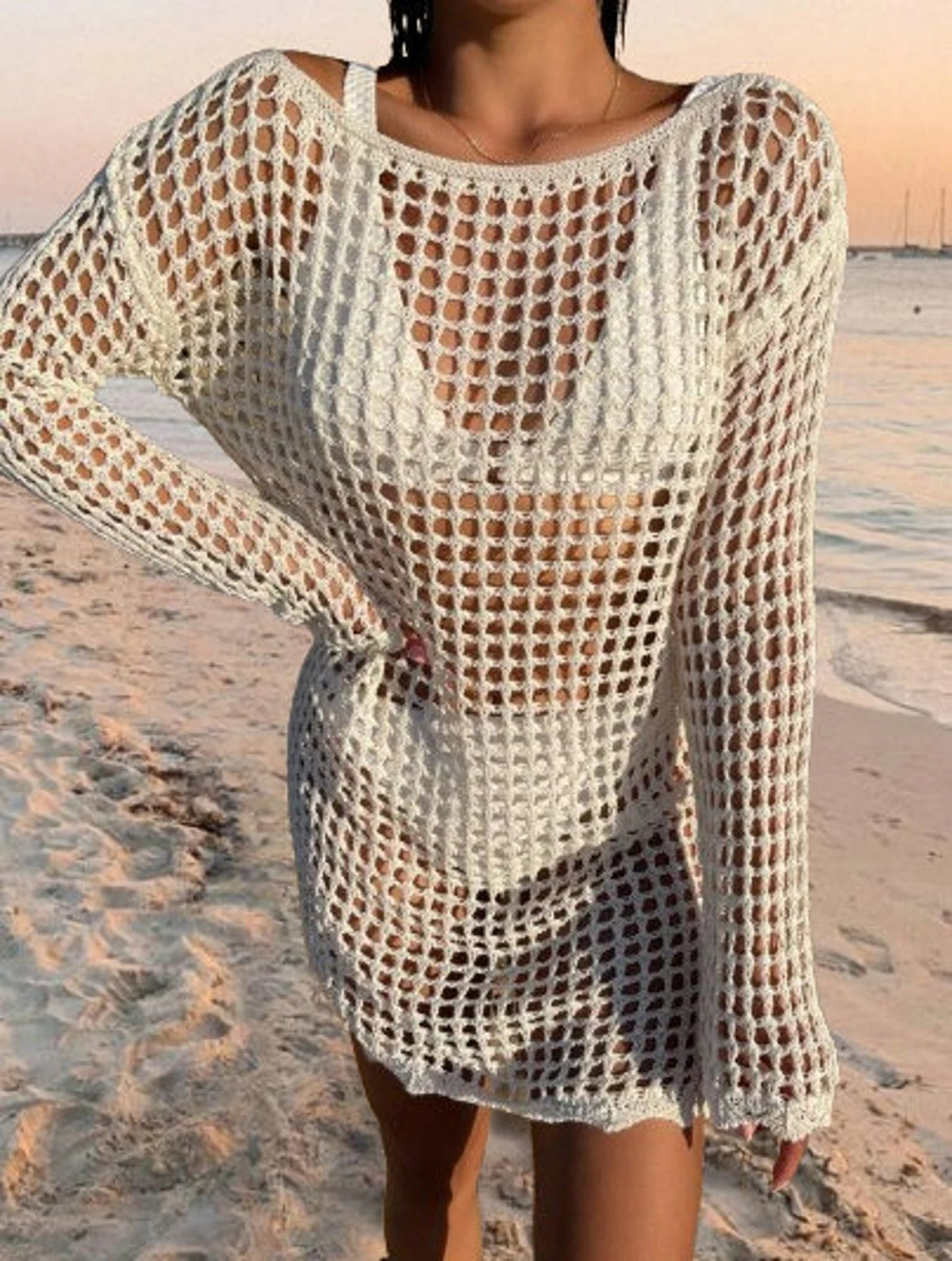 Sunlit Mesh Coverup Crochet Pattern