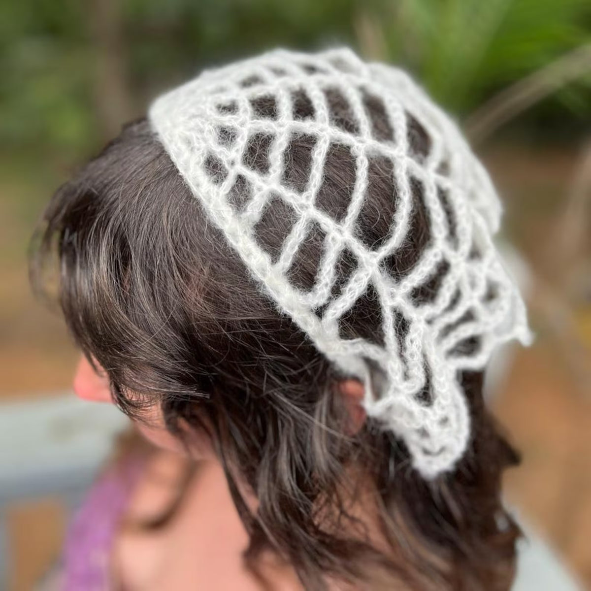 Cobweb Whisper Hair Wrap Crochet Pattern