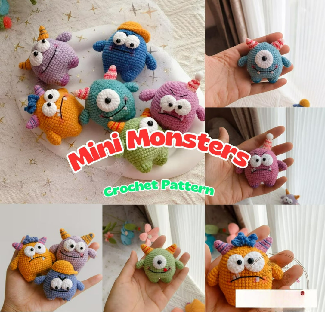 Cute Halloween Monster Set Crochet Pattern