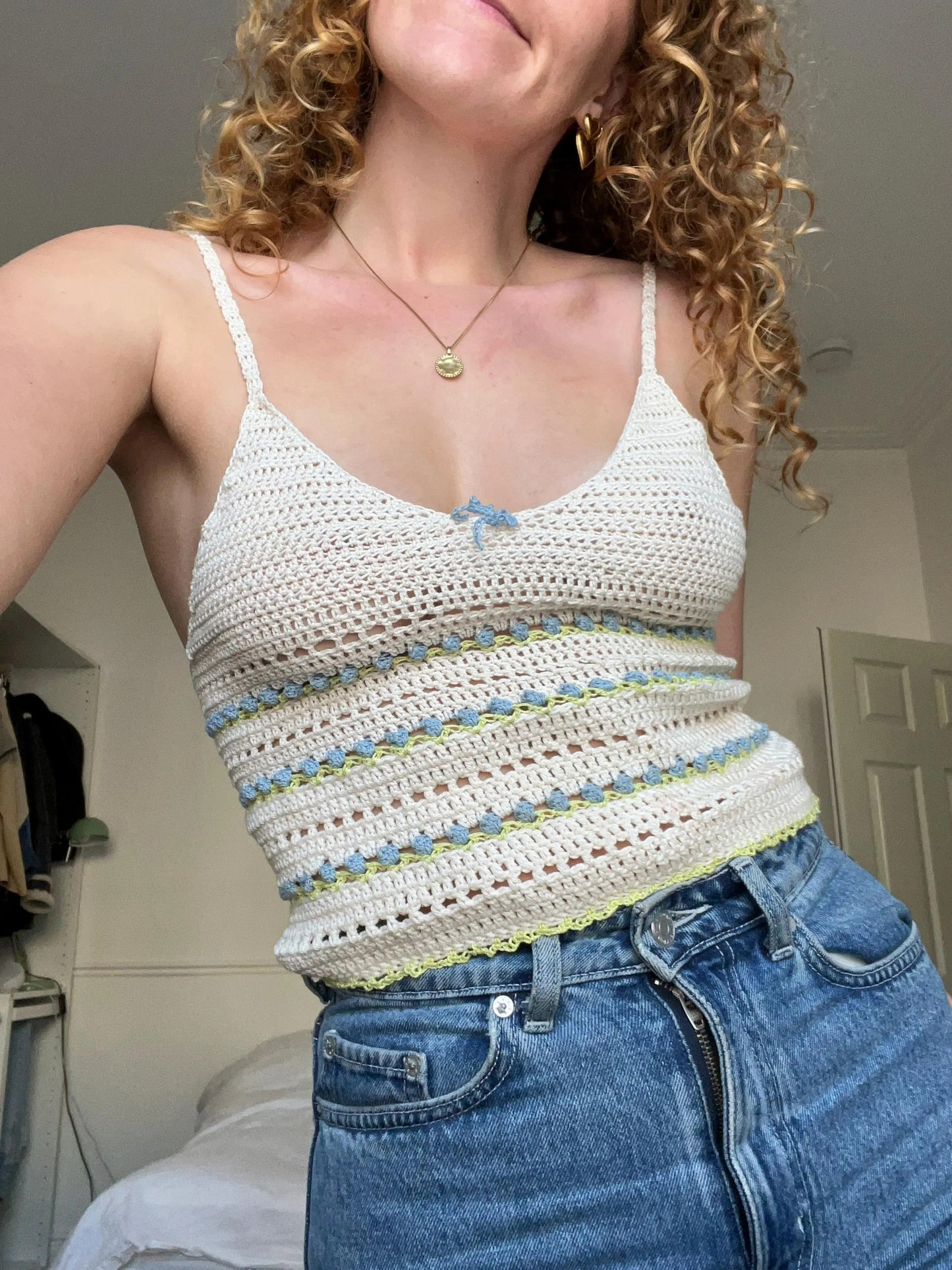 Fancy Floral Summer Tank Top Crochet Pattern
