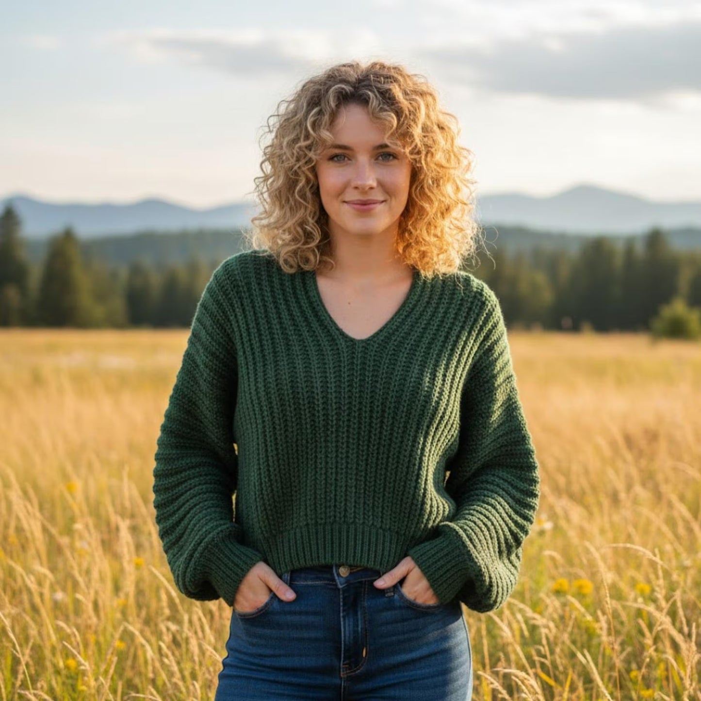 Effortless Everyday Deep Neck Top Crochet Pattern