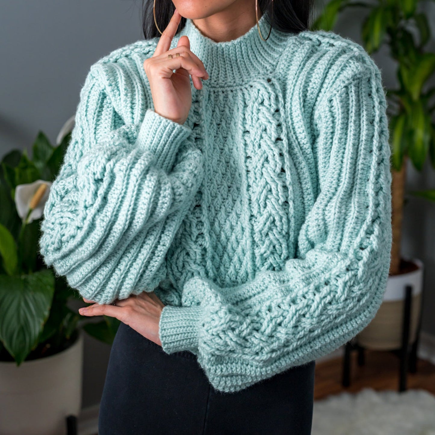 Stonehaven Texture Work Pullover Crochet Pattern