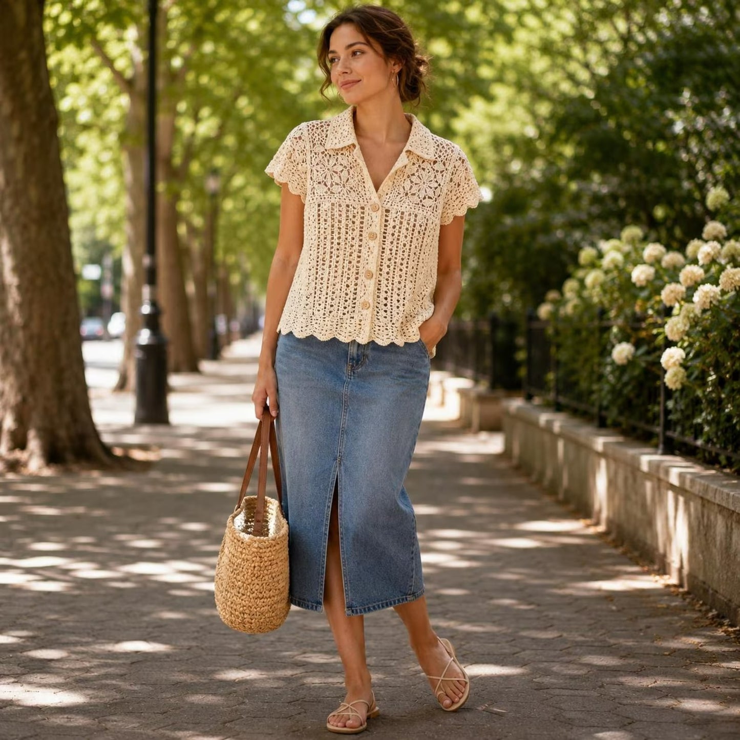 Chic Everyday Fastened Blouse Crochet Pattern