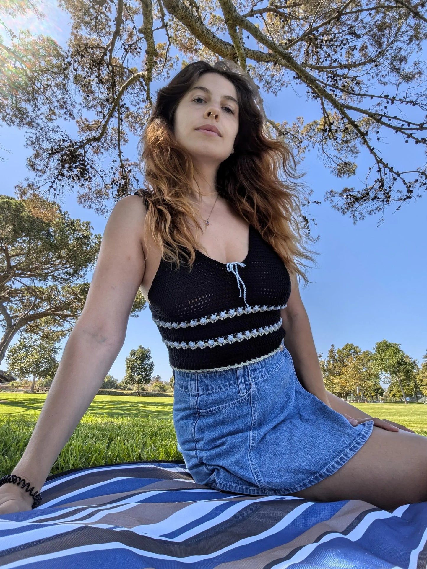 Fancy Floral Summer Tank Top Crochet Pattern