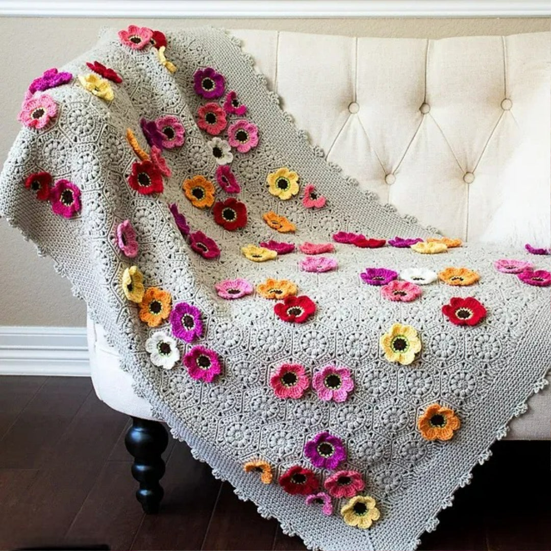 Garden of Flowers Hexghan Crochet Pattern