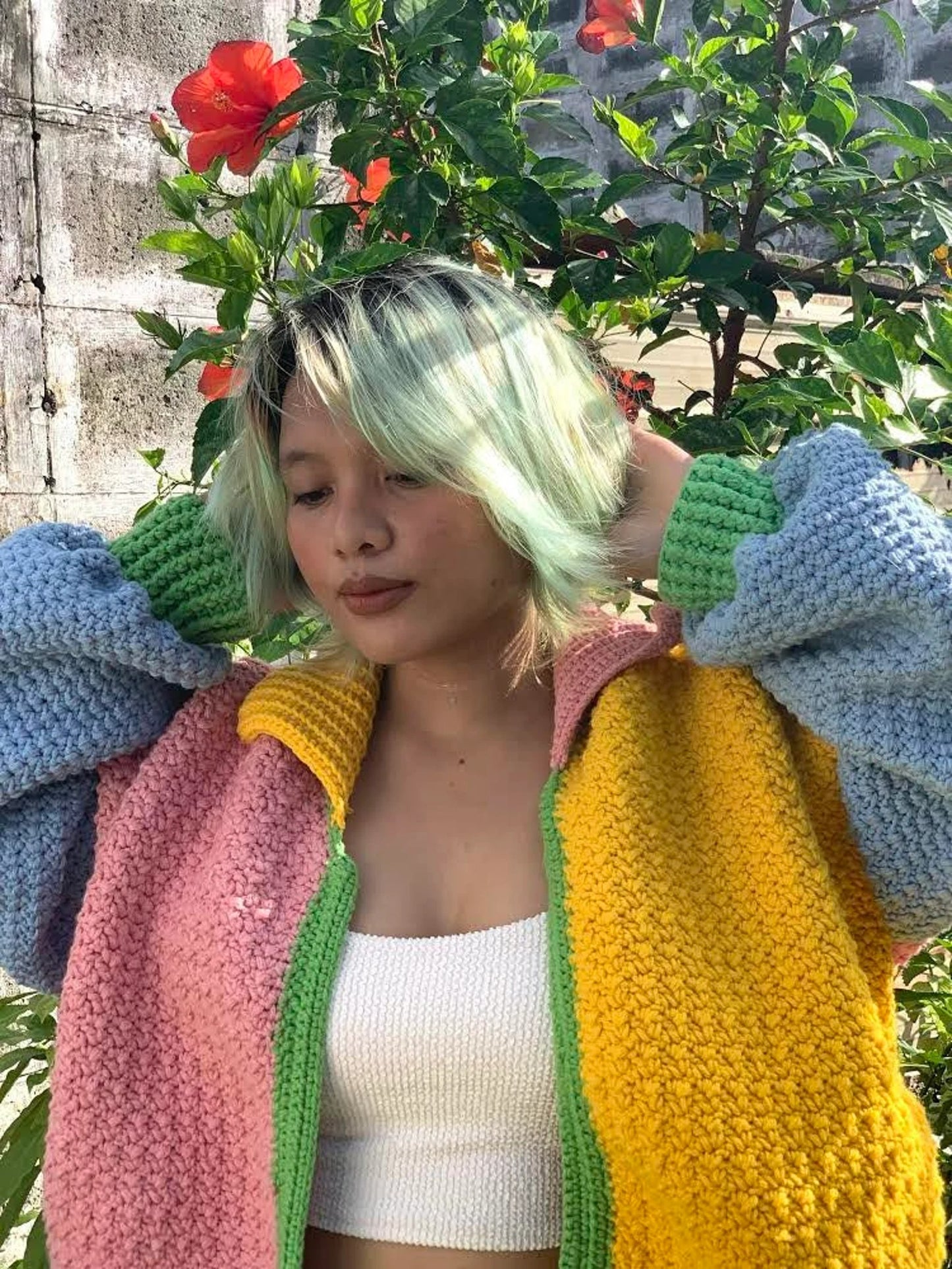 Bold Colorblock Longline Cardigan Crochet Pattern