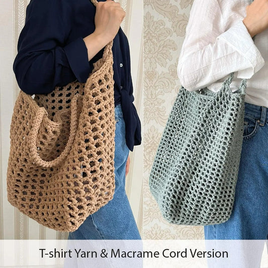 Simple Mesh Tote Bag Crochet Pattern