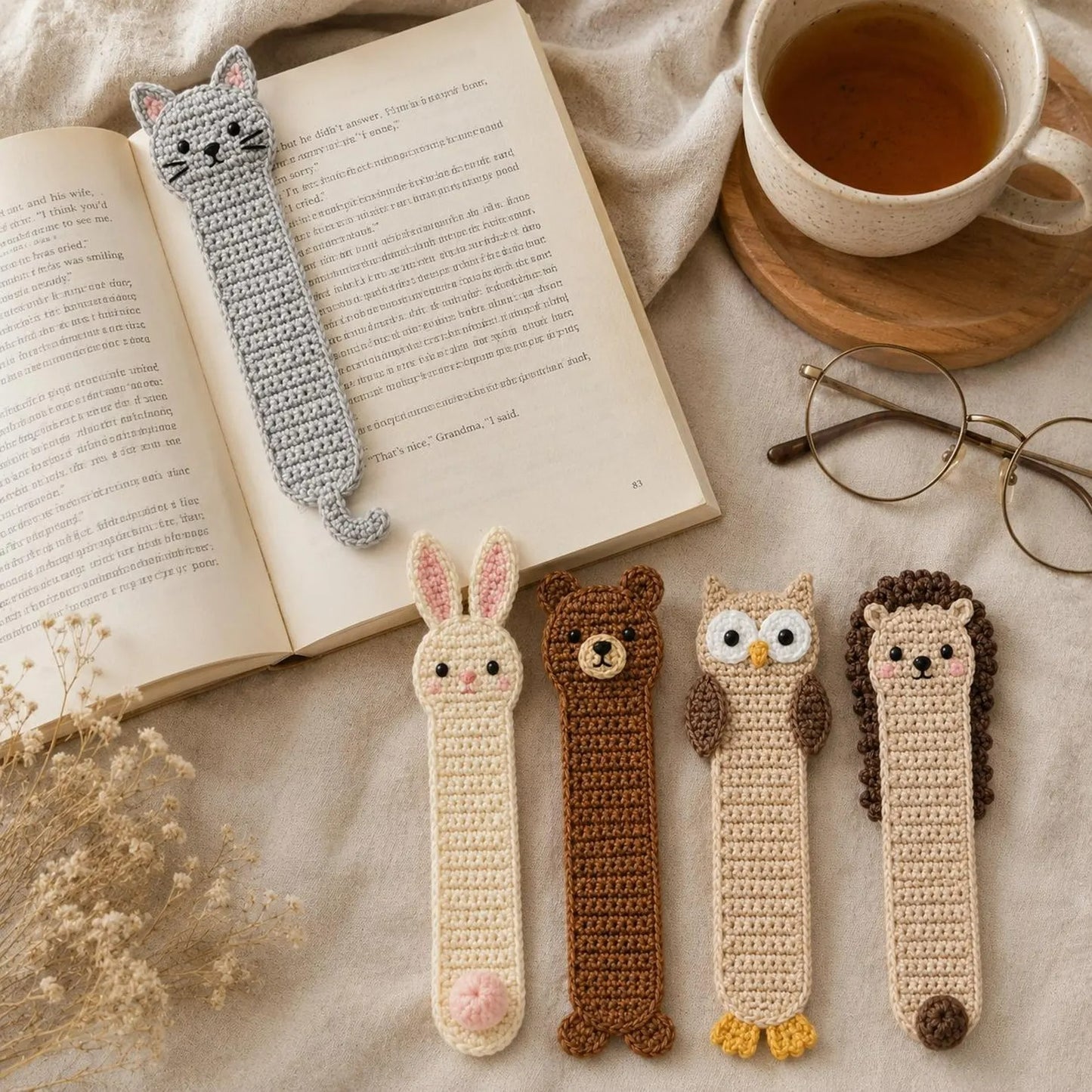 Forest Friends Page Marker Crochet Pattern