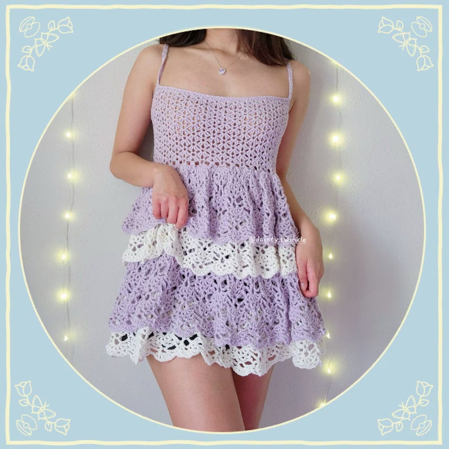 Flowy Flowerlike Dress Crochet Pattern