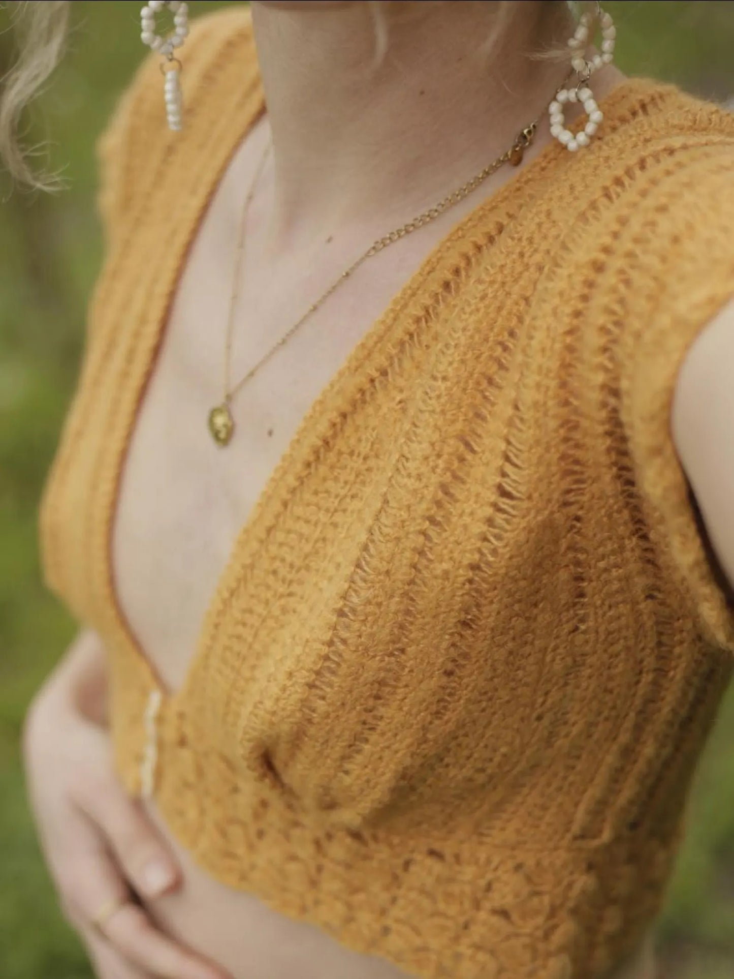 Arla Deep Neck Top Crochet Pattern