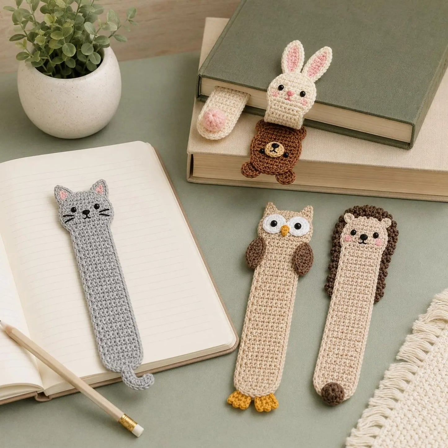 Forest Friends Page Marker Crochet Pattern