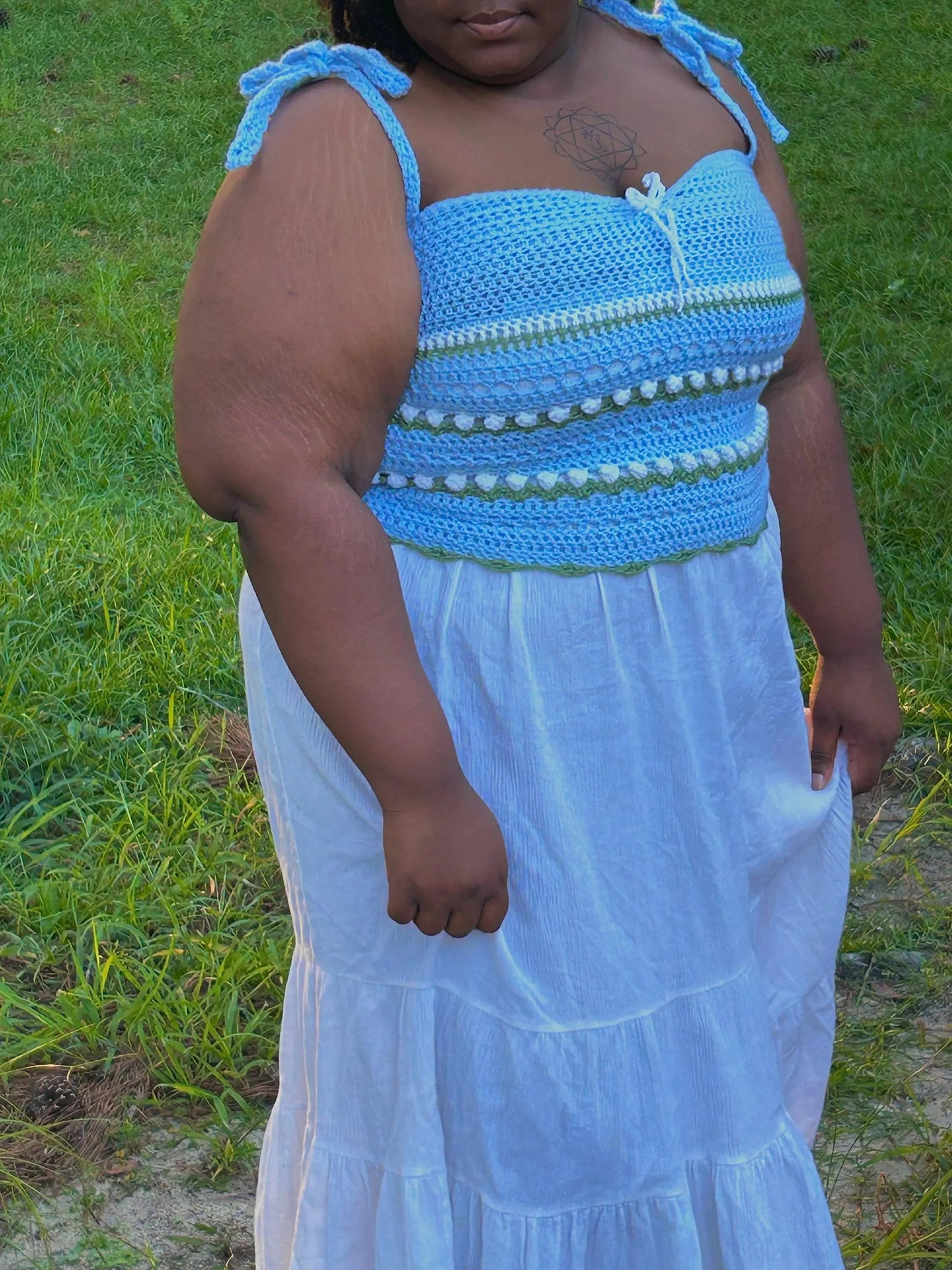 Fancy Floral Summer Tank Top Crochet Pattern