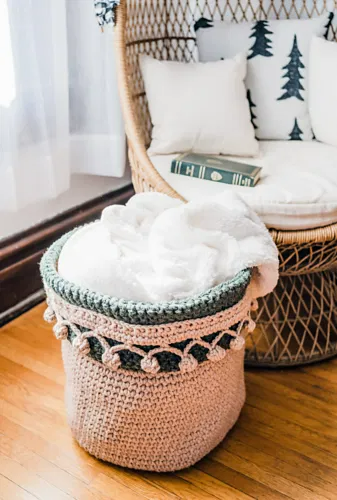 Ember Blossom Basket Crochet Pattern