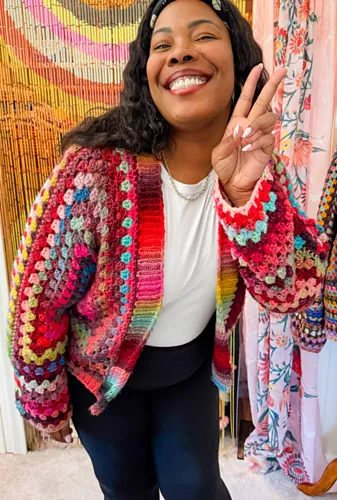 Bloom Hex Granny Cardigan Crochet Pattern