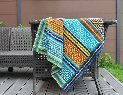 Woven Labyrinth Blanket Crochet Pattern