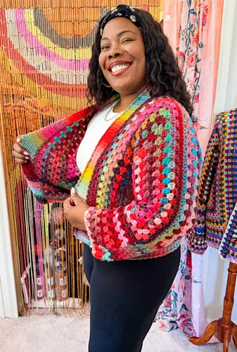 Bloom Hex Granny Cardigan Crochet Pattern