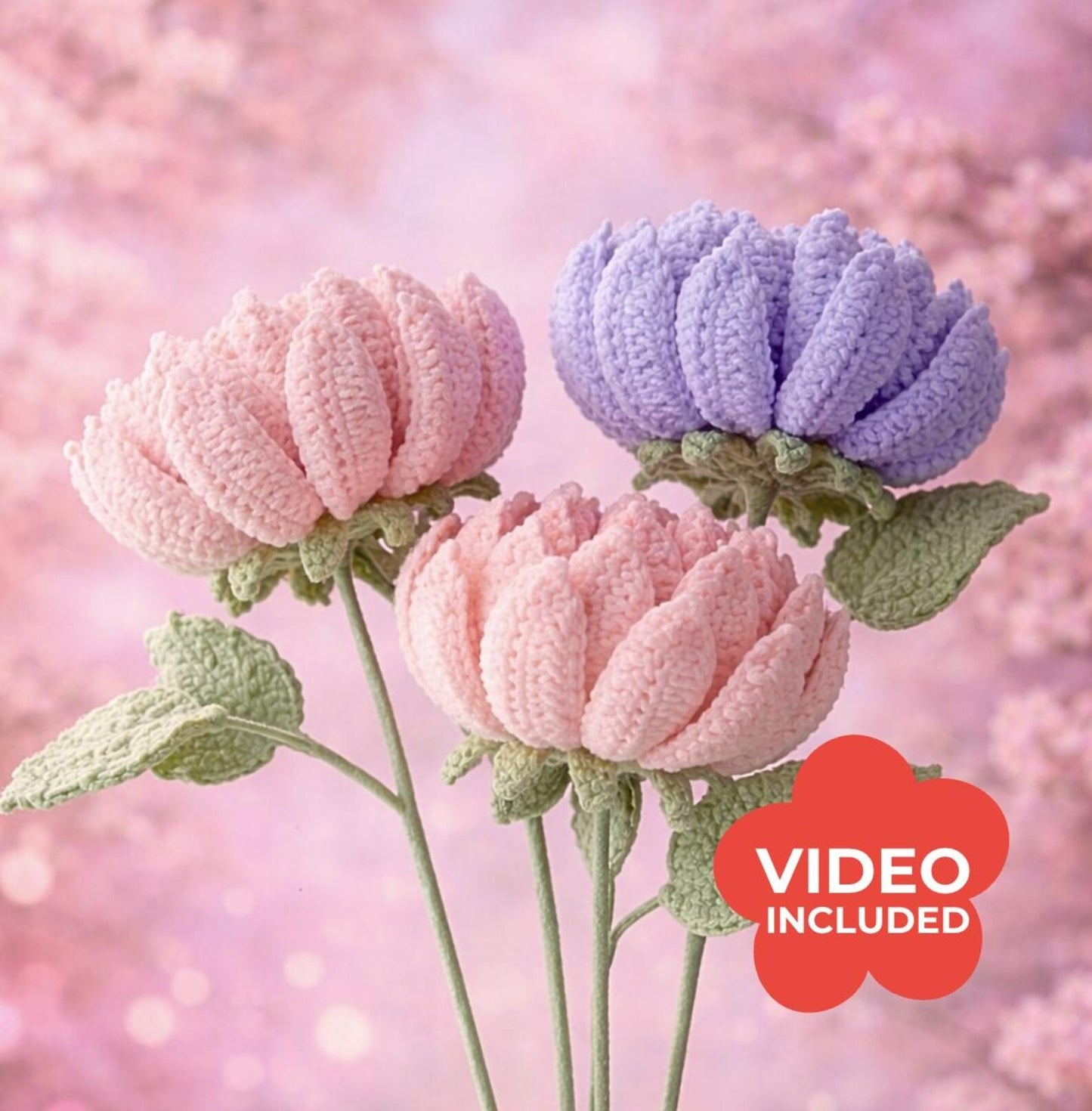 Layered Floral Arrangement Advanced Crochet Pattern