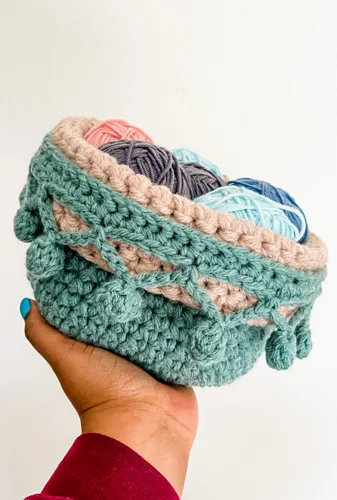 Ember Blossom Basket Crochet Pattern
