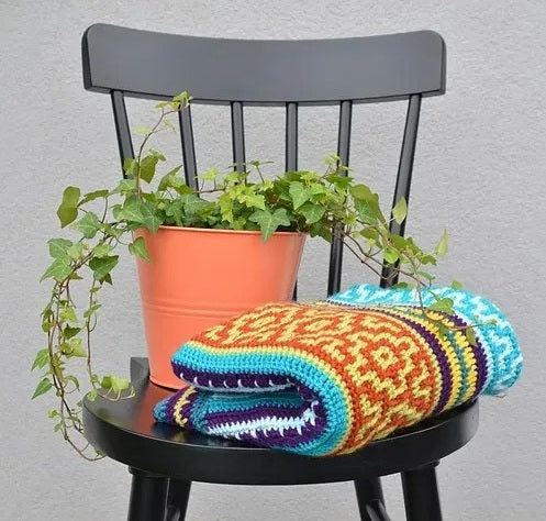 Woven Labyrinth Blanket Crochet Pattern