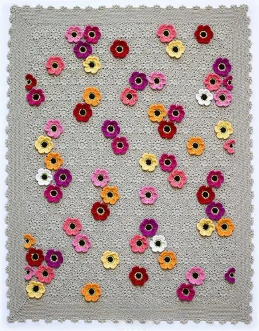Garden of Flowers Hexghan Crochet Pattern