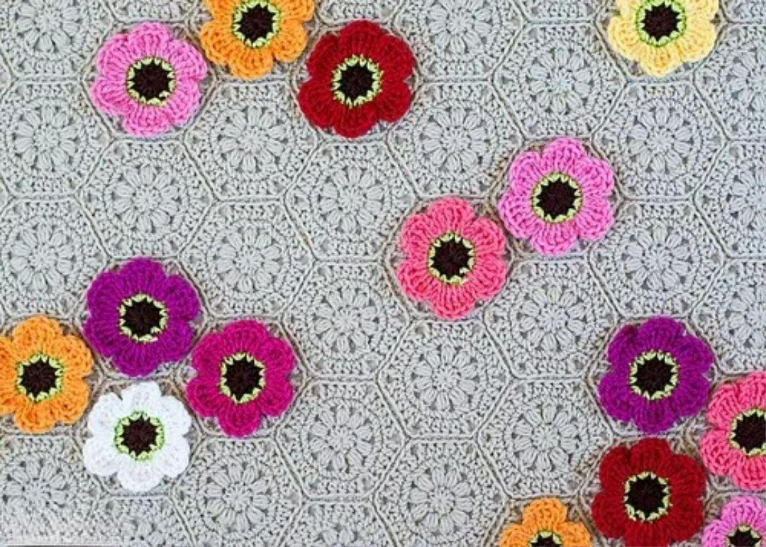 Garden of Flowers Hexghan Crochet Pattern
