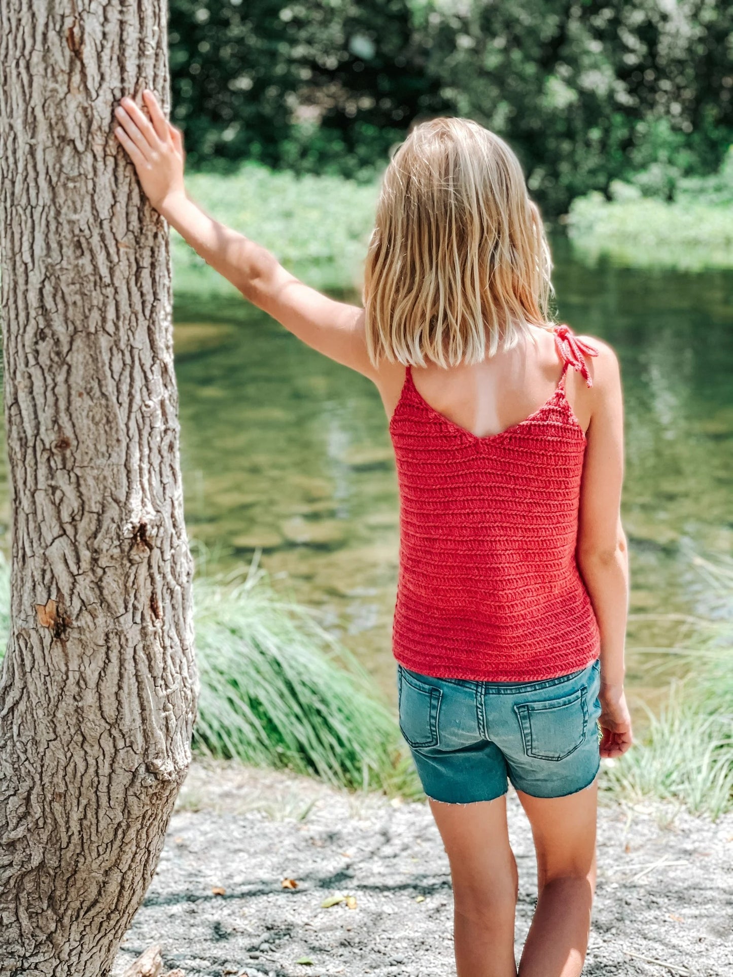 Tie-sleeve Summer Tank Top Crochet Pattern