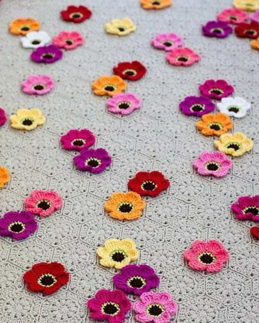 Garden of Flowers Hexghan Crochet Pattern