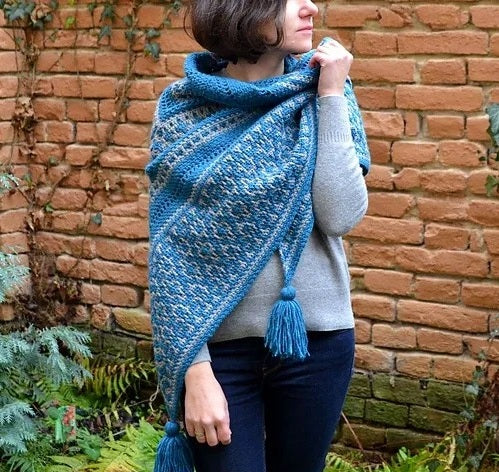 Twilight Mosaic Shawl Crochet Pattern