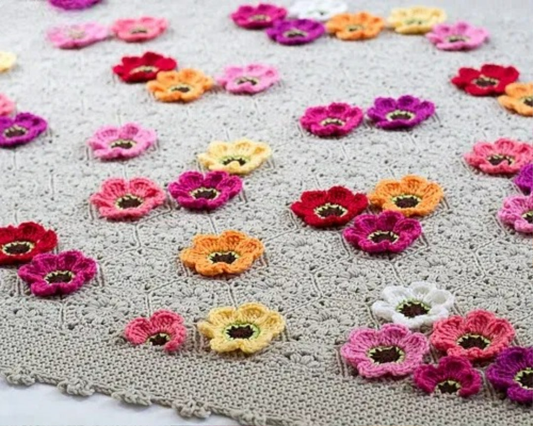 Garden of Flowers Hexghan Crochet Pattern