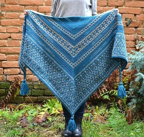 Twilight Mosaic Shawl Crochet Pattern