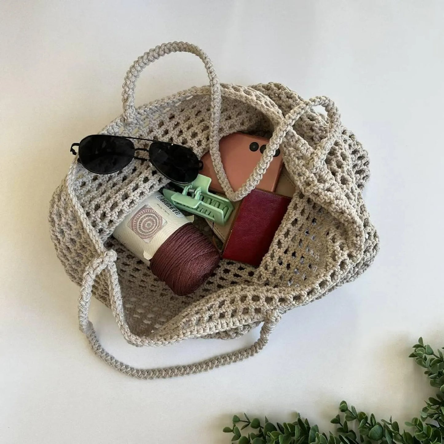 Simple Mesh Tote Bag Crochet Pattern