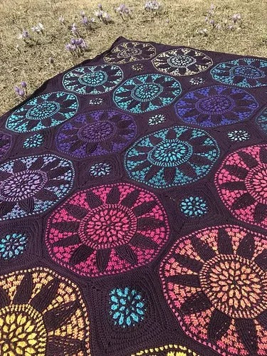 Radiant Windows Blanket Crochet Pattern