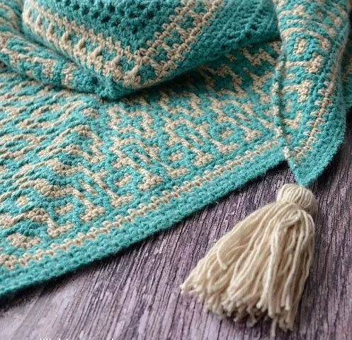 Twilight Mosaic Shawl Crochet Pattern