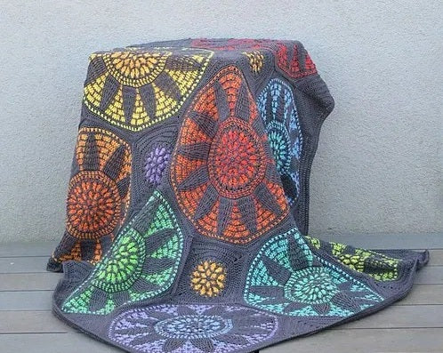 Radiant Windows Blanket Crochet Pattern