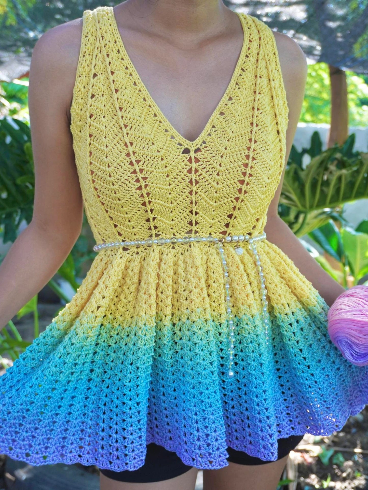 Colorful Cocktail Dress Crochet Pattern