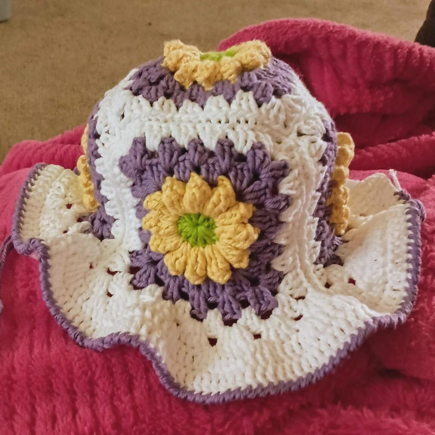 Floral Heirloom Baby Bonnet Crochet Pattern