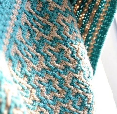 Twilight Mosaic Shawl Crochet Pattern