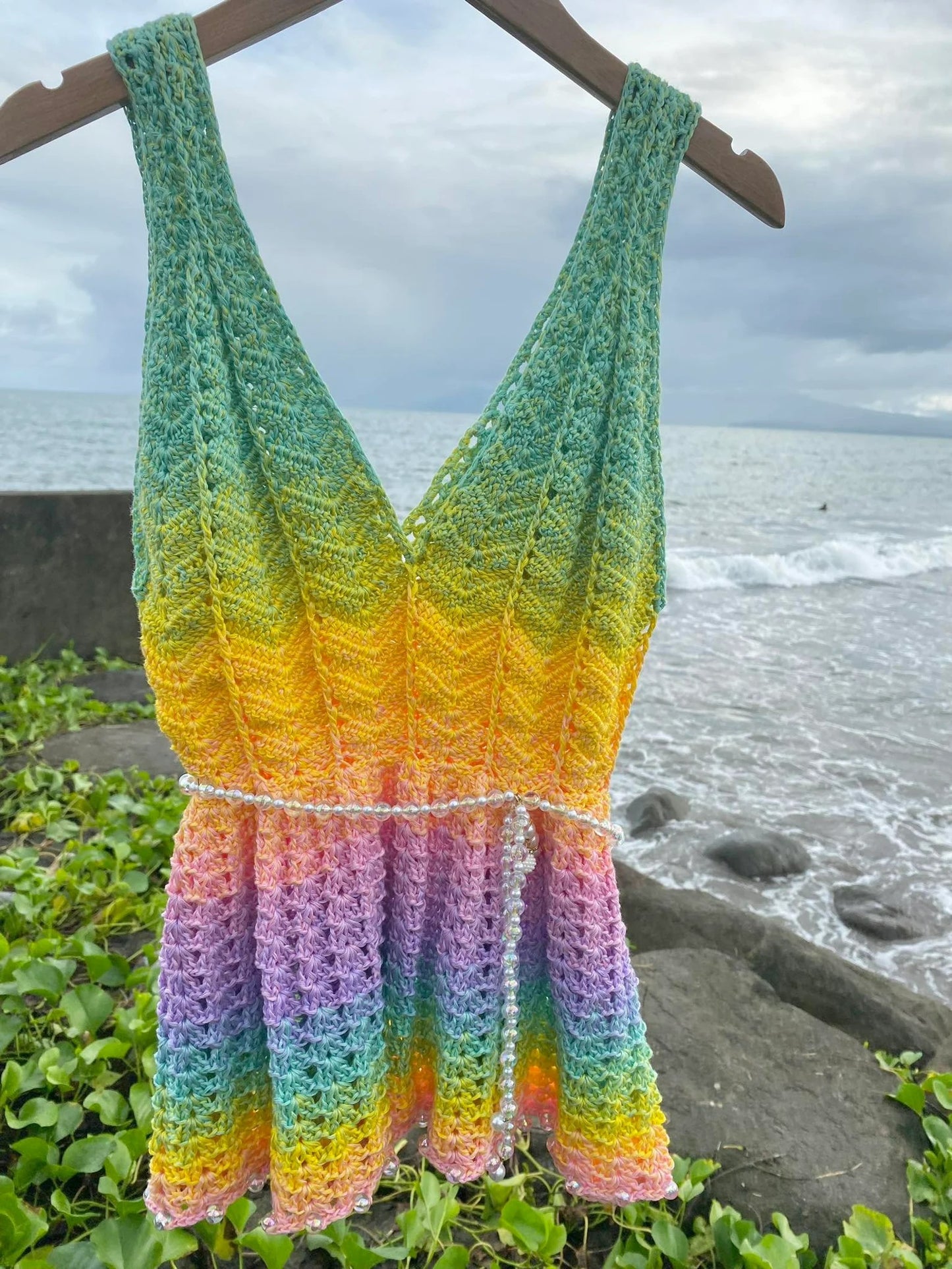 Colorful Cocktail Dress Crochet Pattern