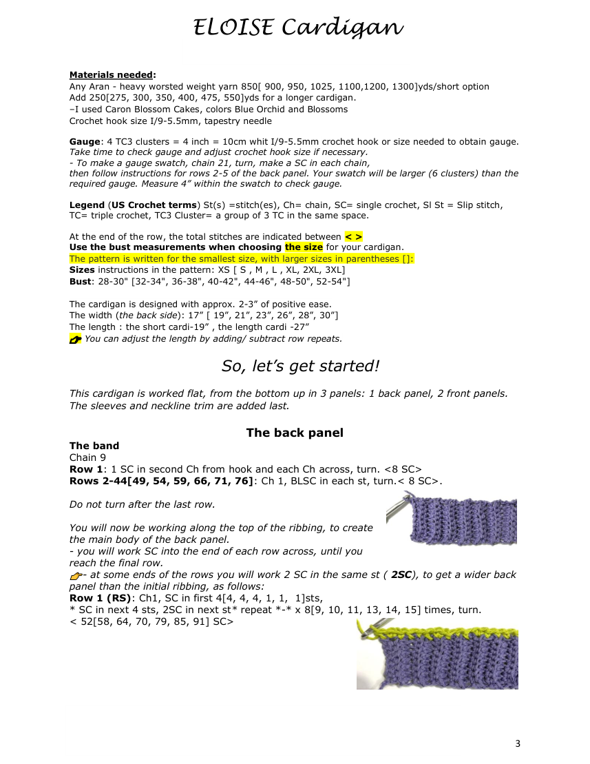 Preview the Pattern PDF — Sizing, materials & first steps