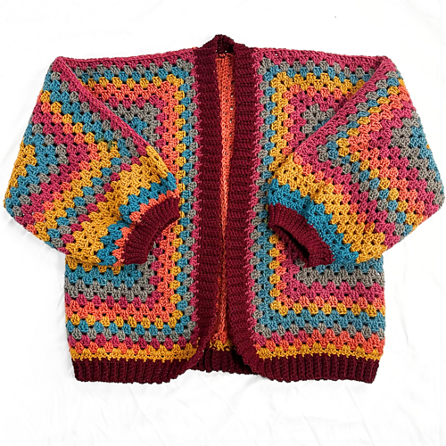 Easy Granny Hexagon Cardigan Crochet Pattern – LetCrochet